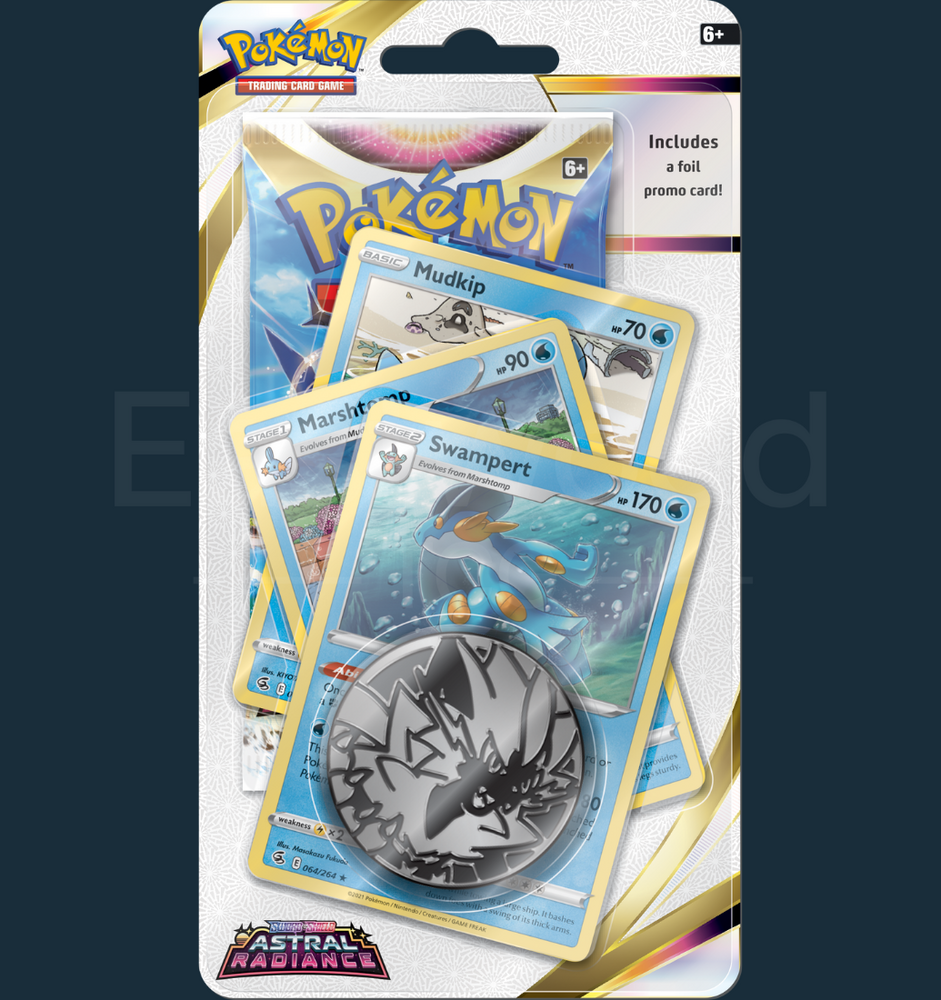 Pokemon - Sword &amp; Shield Astral Radiance Premium Checklane Blister Swampert