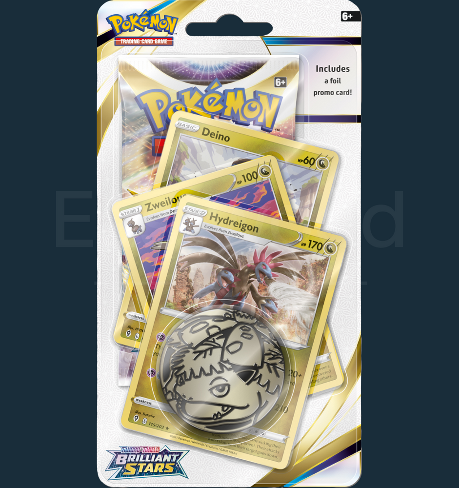 Pokemon - Sword &amp; Shield Brilliant Stars Premium Checklane Blister Hydreigon