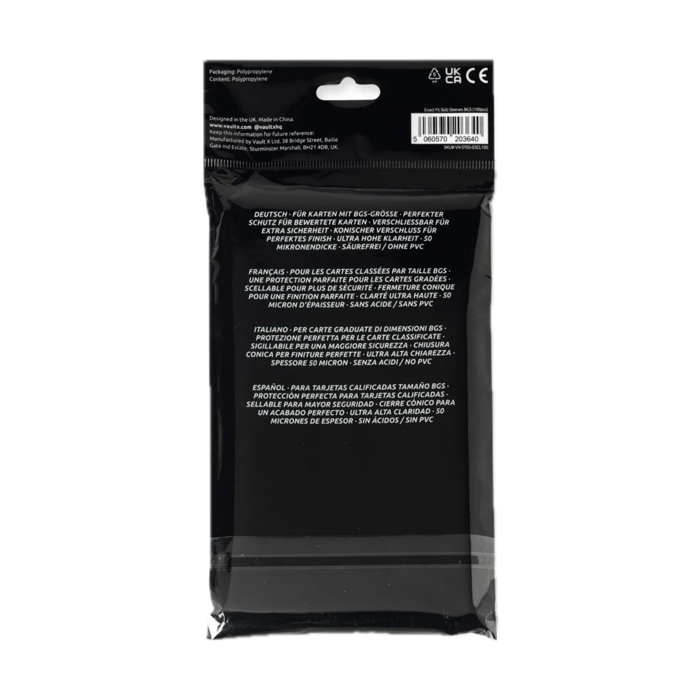 Vault X - Exact Fit Slab Sleeves BGS (100-Sleeves)