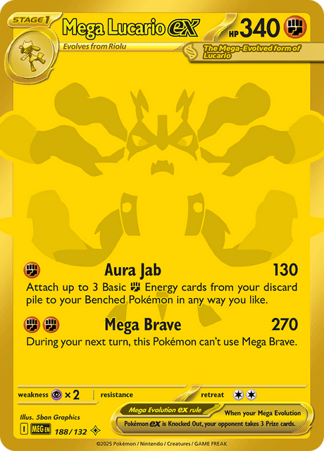 188/132 MEG - Mega Lucario Ex