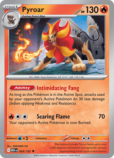 024/132 MEG - Pyroar Reverse Holofoil