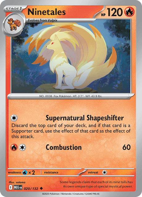 020/132 MEG - Ninetales Reverse Holofoil