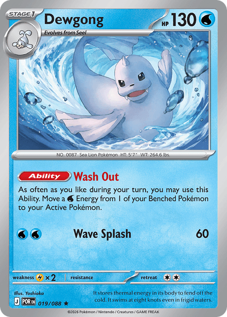 019/088 POR - Dewgong Reverse Holofoil