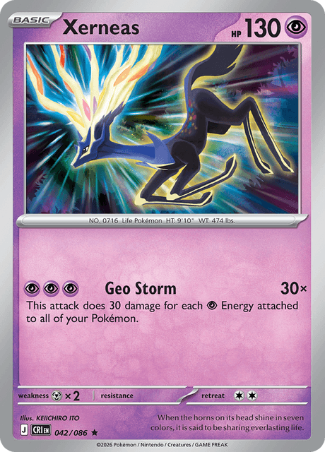 042/086 CRI - Xerneas Reverse Holofoil