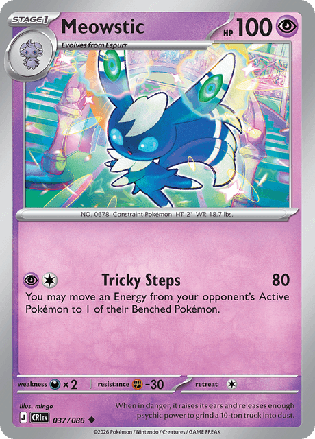 037/086 CRI - Meowstic Reverse Holofoil