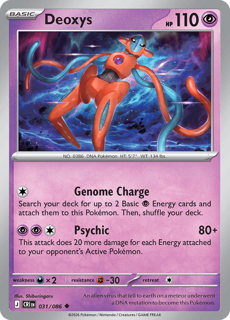 031/086 CRI - Deoxys Reverse Holofoil