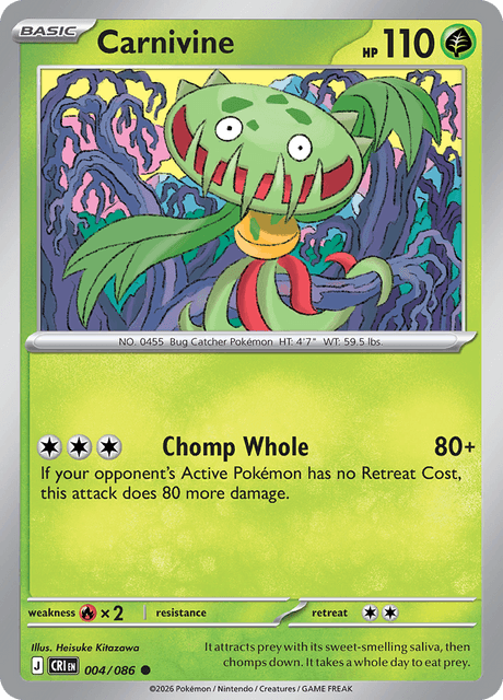 004/086 CRI - Carnivine Reverse Holofoil