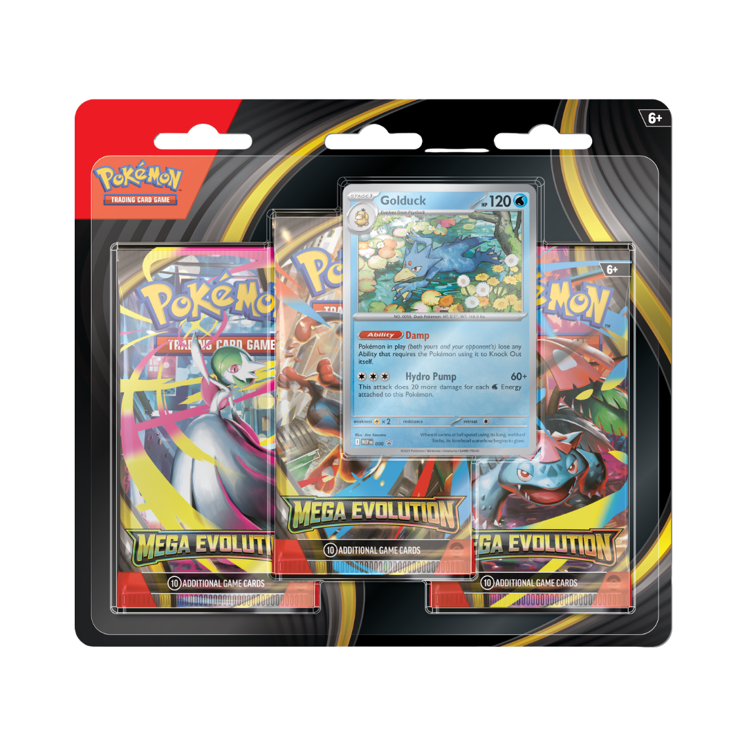 Mega Evolution 3 Pack Blister Golduck