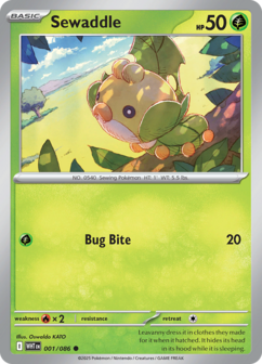 001/086 WHT - Sewaddle Reverse Holofoil