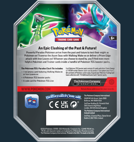Pokemon - Paradox Clash ex Tin Walking Wake