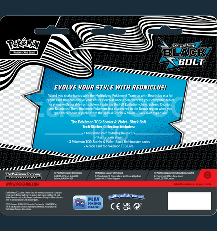 Pokemon - Black Bolt Tech Sticker Collection