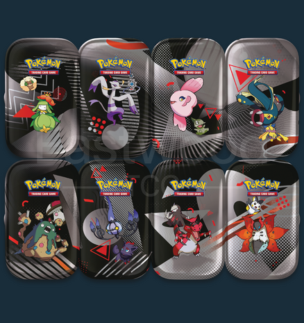 Pokemon - Black Bolt &amp; White Flare Mini Tin random art (MAX 3 P.P.)