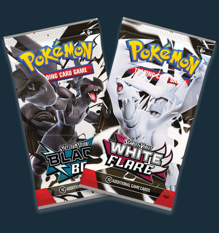 Pokemon - Black Bolt &amp; White Flare Mini Tin random art (MAX 3 P.P.)