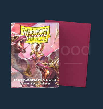 Dragon Shield Pomegranate &amp; Gold - Matte Dual Sleeves - Standard Size