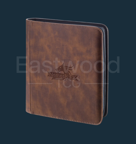 Nemesis Toploader Binder Bruin - 4-pocket (112 kaarten)