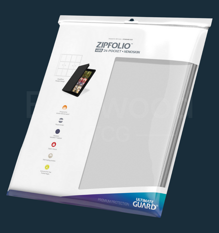 Ultimate Guard Zipfolio 480 24-Pocket Xenoskin - White