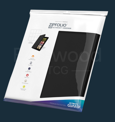Ultimate Guard Zipfolio 480 24-Pocket Xenoskin - Black