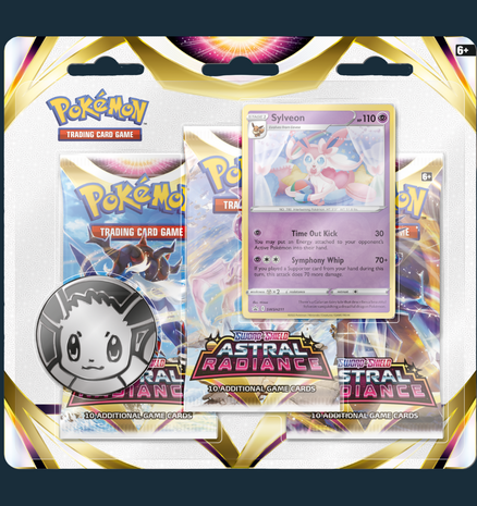 Pokemon - Sword &amp; Shield Astral Radiance 3-pack Blister Eevee