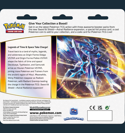 Pokemon - Sword &amp; Shield Astral Radiance 3-pack Blister Eevee