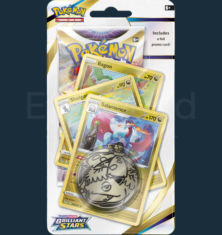 Pokemon - Sword &amp; Shield Brilliant Stars Premium Checklane Blister Salamence