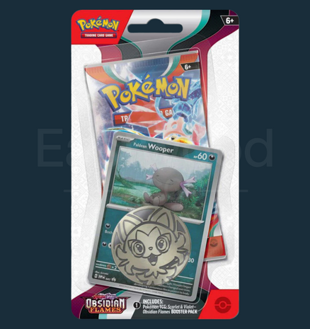 Pokemon - Scarlet &amp; Violet Obsidian Flames Checklane Blister Wooper