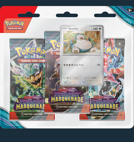 Pokemon - Scarlet &amp; Violet Twilight Maquerade 3-Pack Blister Snorlax