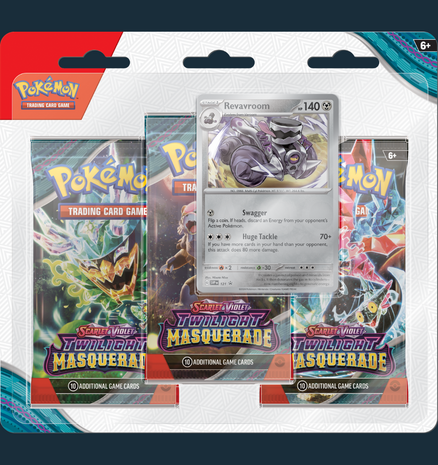 Pokemon - Scarlet &amp; Violet Twilight Maquerade 3-Pack Blister Revavroom