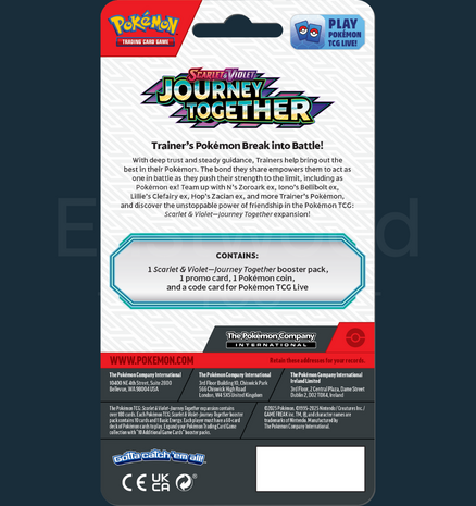 Pokemon - Scarlet &amp; Violet Journey Together Checklane Blister Scraggy