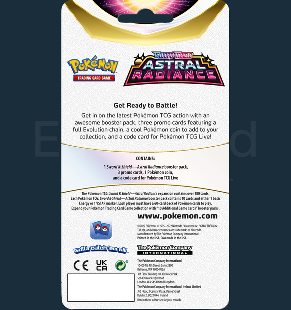 Pokemon - Sword &amp; Shield Astral Radiance Premium Checklane Blister Swampert