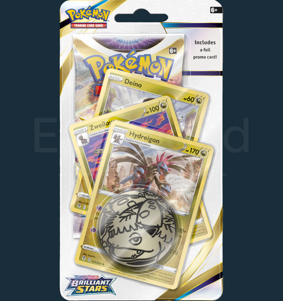 Pokemon - Sword &amp; Shield Brilliant Stars Premium Checklane Blister Hydreigon