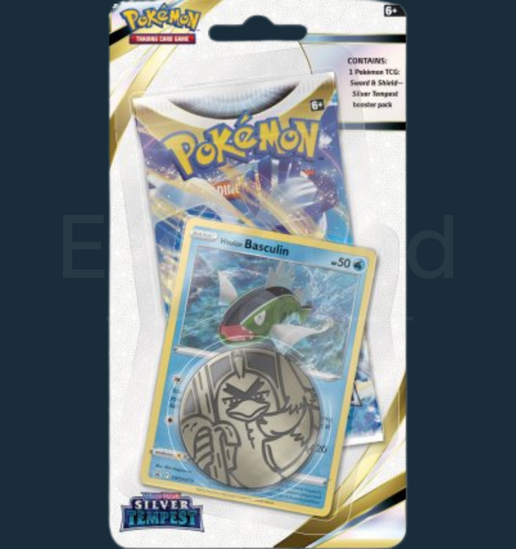 Pokemon - Sword &amp; Shield Silver Tempest Checklane Blister Basculin