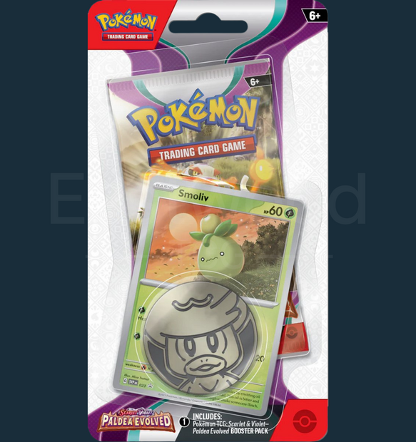 Pokemon - Scarlet &amp; Violet Paldea Evolved Checklane Blister Smoliv