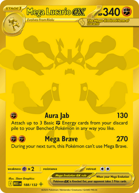 188/132 MEG - Mega Lucario Ex