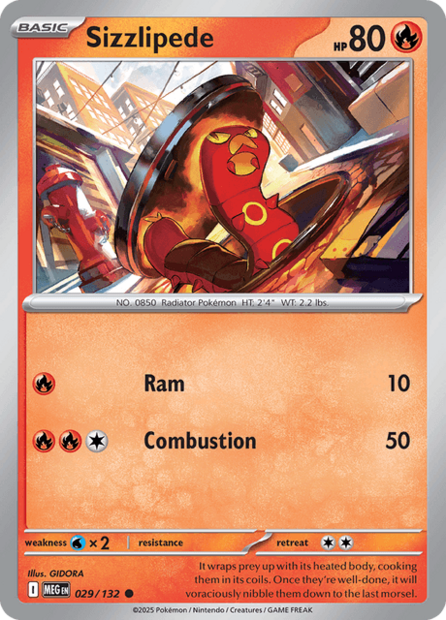 029/132 MEG - Sizzlipede Reverse Holofoil