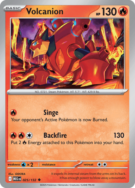 025/132 MEG - Volcanion Reverse Holofoil