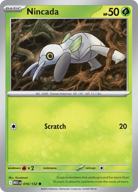016/132 MEG - Nincada Reverse Holofoil