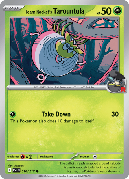 018/217 ASC - Team Rocket's Tarountula Team Rocket