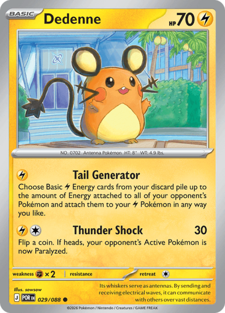 029/088 POR - Dedenne Reverse Holofoil