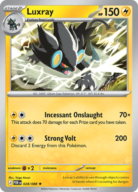 028/088 POR - Luxray Reverse Holofoil