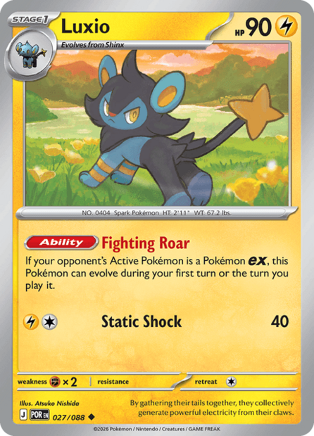 027/088 POR - Luxio Reverse Holofoil