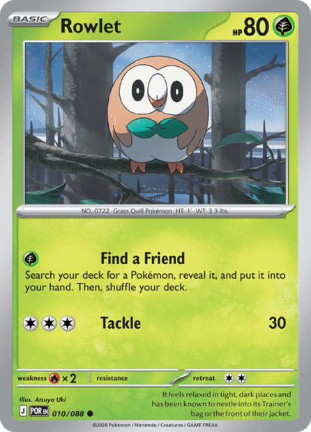 010/088 POR - Rowlet Reverse Holofoil