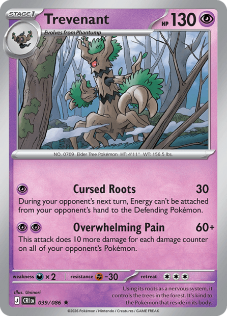 039/086 CRI - Trevenant Reverse Holofoil