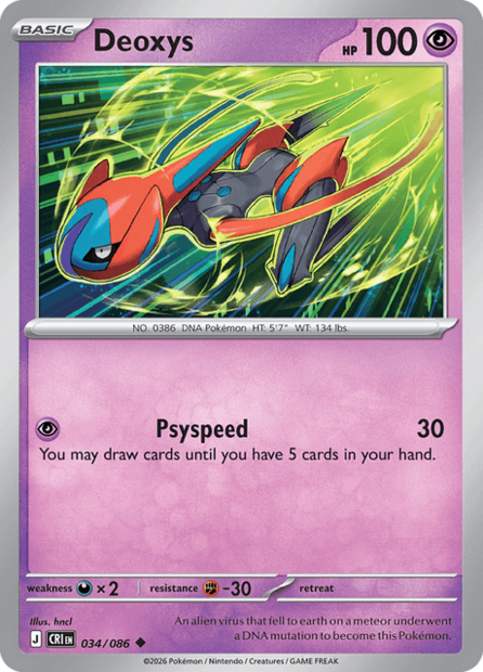 034/086 CRI - Deoxys Reverse Holofoil