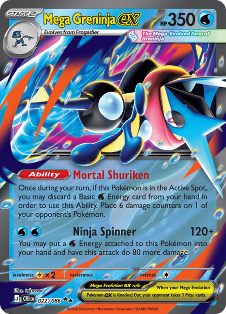 022/086 CRI - Mega Greninja Ex