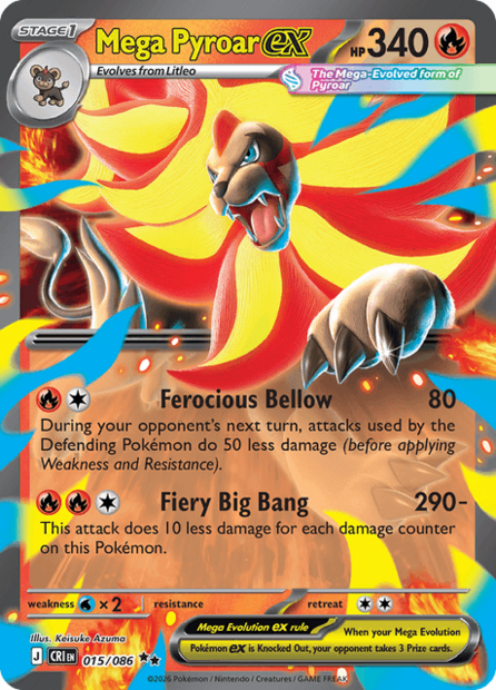 015/086 CRI - Mega Pyroar Ex