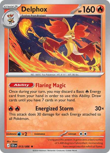 013/086 CRI - Delphox Holofoil