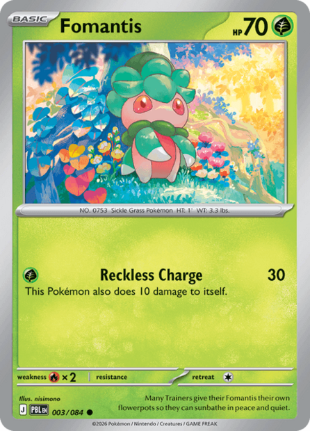 003/084 PBL - Fomantis Reverse Holofoil