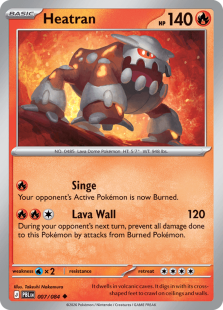 007/084 PBL - Heatran Reverse Holofoil