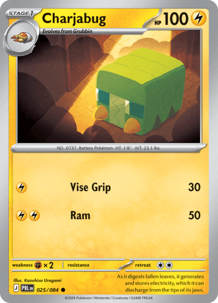 025/084 PBL - Charjabug Reverse Holofoil