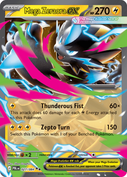 027/084 PBL - Mega Zeraora Ex
